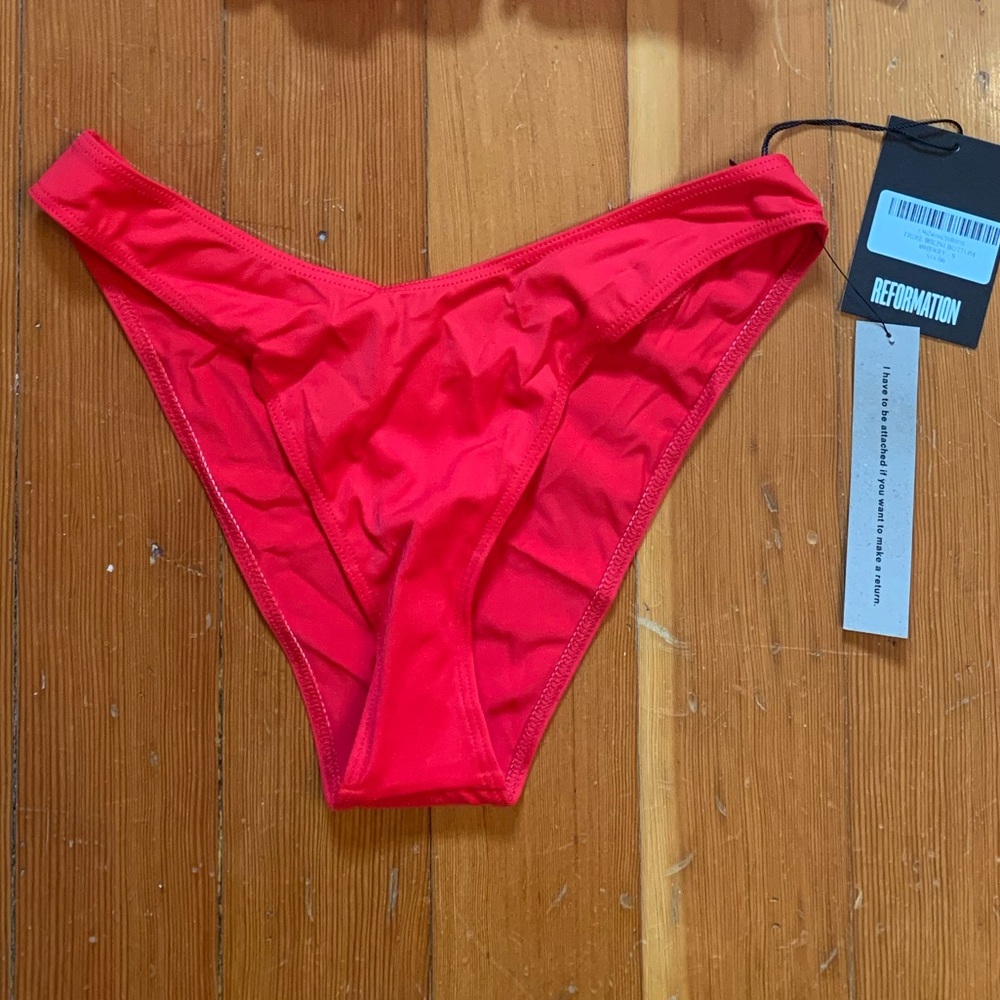 Reformation Tigre bikini bottom cherry size small